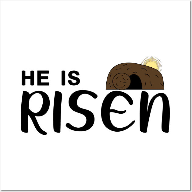 He Is Risen In Three Days Just Like He Said Easter Christian Wall Art by Happy - Design